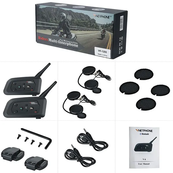 Factory Supply Teleheer V4 Group Communication System For Skiing/Motocycle/Boat/Gliding photo-4
