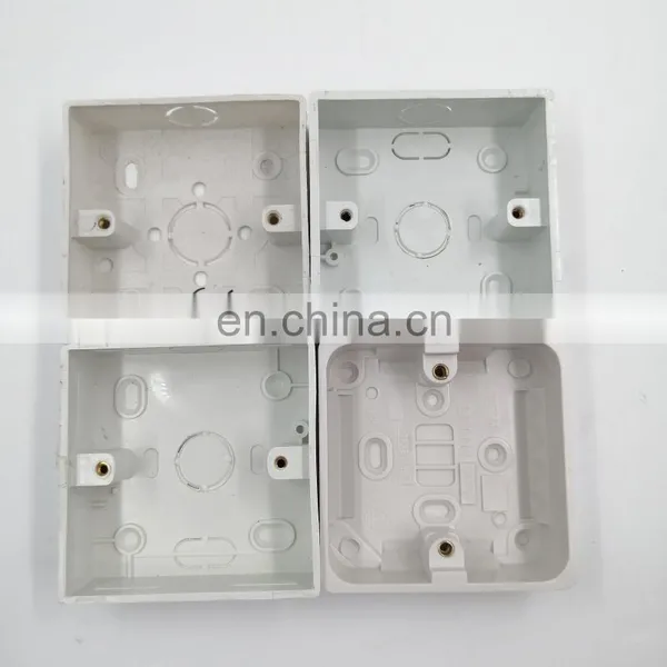 PVC Junction Box Types 3*6 3*3 1+1+1 Iron Box Color Plastic Electrical Wall Switch Box Cover photo-2