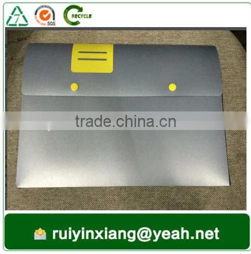 laminated pp plastic document briefcase office file cases with button closure                        
                                                Quality Choice