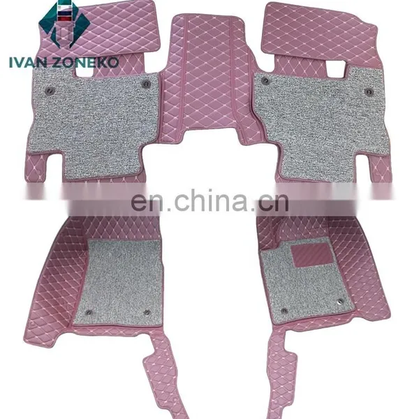 Auto Accessories Vehicle Interior Leather Floor Car Mats 5 Seat Set for Ssangyong Kyron 2007-2015