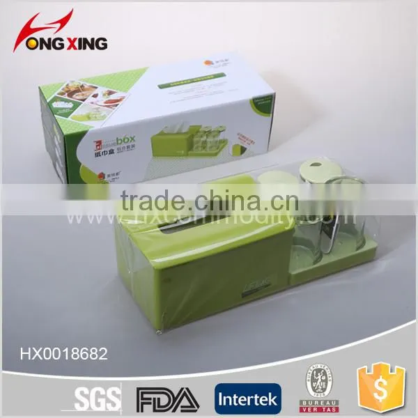 Rectangle Plastic Napkin Box With Condiment Box 5 Pcs/set photo-5