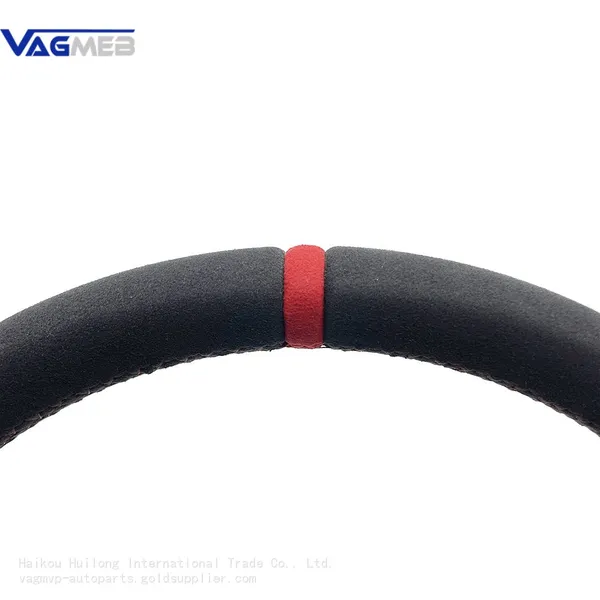For Audi A3 A4 A5 S3 S4 S5 B9 Full Alcantara Red Stitching Steering Wheel With Key Button Frame Assembly photo-3