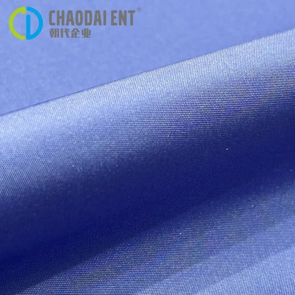 Ocean Recycled Oekotex Certified Waterproof 100% Ocean RPET PU Coated 75D*150D Fabric for Umbrella Tablecloth photo-2