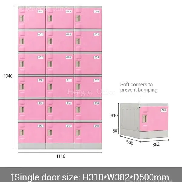 Durable Staff Lockers ACH1436-Space-saving Colorful ABS Plastic Lockers for Bath Centers or Water Parks photo-2