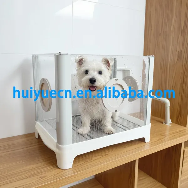 Pet Bathing, Drying, and Defecation Integrated Cage | No Need to Worry About Defecation During Bathing or Drying photo-3