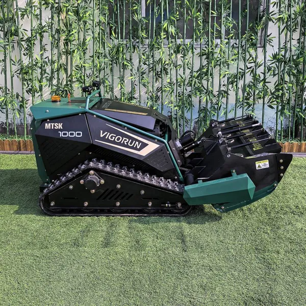 China Manufacturer 1000mm 4-Stroke Gasoline-electric Hybrid Remote Control Industrial Hammer Flail Mower Cordless Multi-Purpose photo-5