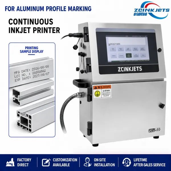 Aluminum Profile Coding Machine for Batch Number Production Date Lot Code High Speed Industrial Inkjet Printing