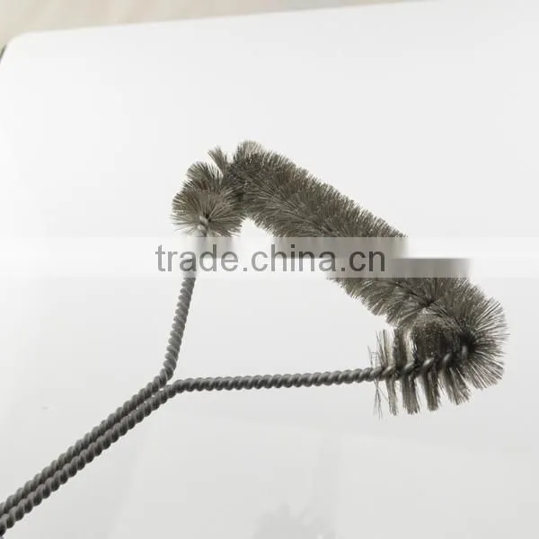 In Stock Factory 12'' BBQ Grill Brush Zinc Plated Wire Bbq Cleaning Brush Brass Wire BBQ Grill Cleaning Brush photo-5