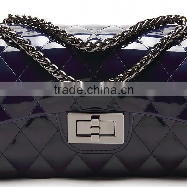 Ling Grid Chain Jelly Handbag Fashion photo-5