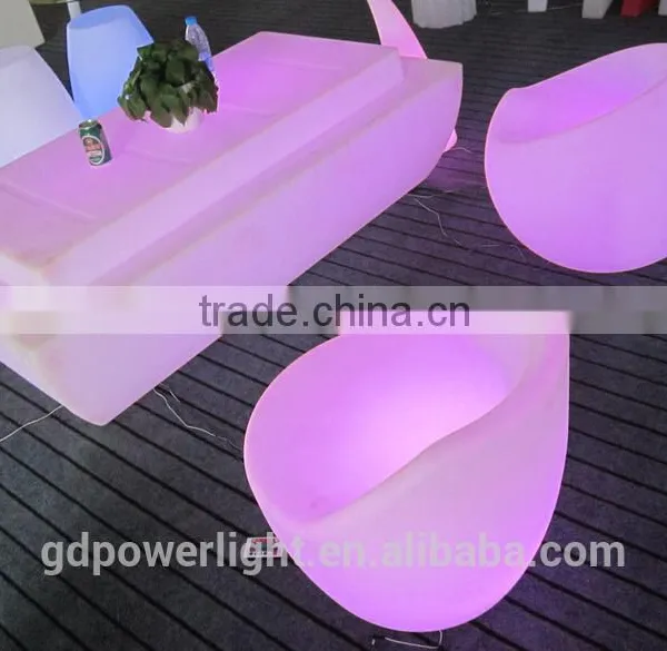 New Rechargeable PE Plastic Chair Stool With LED Light and Remote Control YXF-5653 photo-4