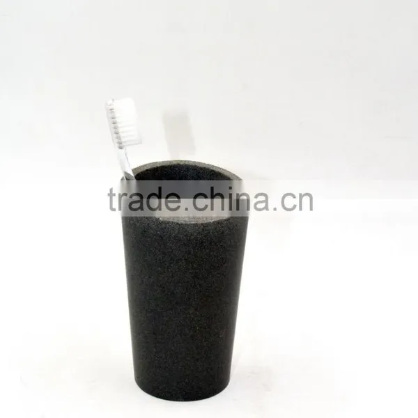 Black Polyreisn Sandstone Bathroom Accessories Set for Hotel and Home photo-4