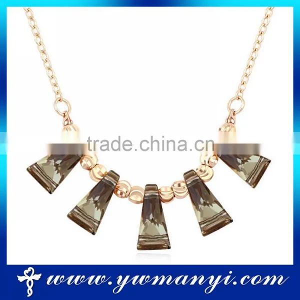 Facoty Crystal Punk Necklace Jewelry Gold Chain Necklace