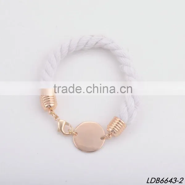 Engrave Disc Braid Handmade Bracelet photo-2