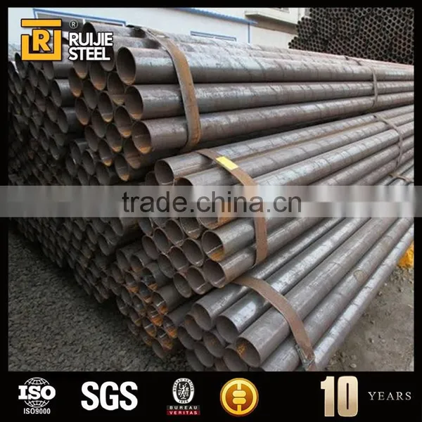 Astm A53/a106 Erw Steel Pipe, bs 1387 Black Steel Pipe