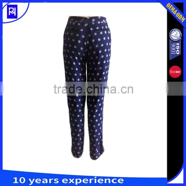 100% Viscose Print Pencil Pants Trousers Contrast Solid 100% Polyester Cdc High Wasit for Lady's Women Casual Wear photo-2