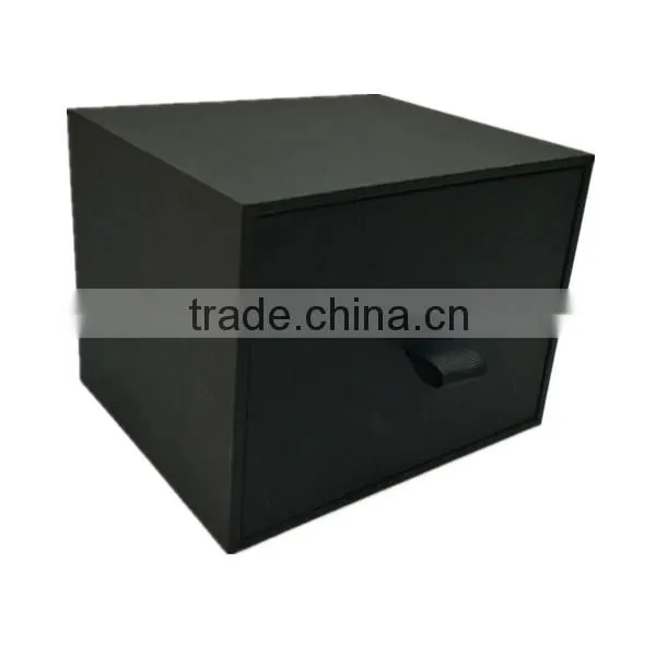 Wholesale Black Paper Wrapped Sliding Wooden Watch Box photo-2