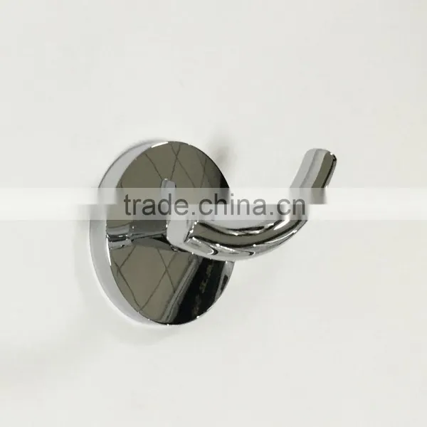 Modern Chrome Polish Wall Mounted Bathroom Double Robe Hook Bathroom Towel Clothes Coat Hat Hardware Accessories Door Hanger photo-3