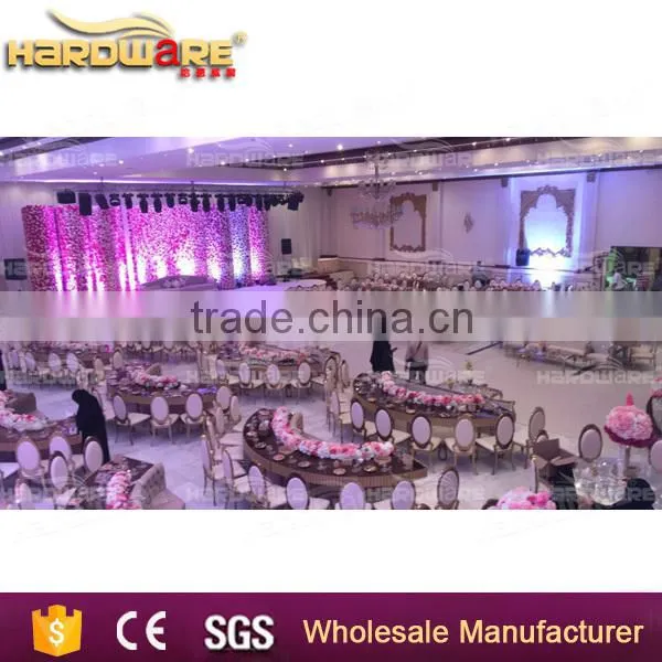 Dubai Half-moon Design Crescent Table LED Stainless Steel Banquet Table photo-5