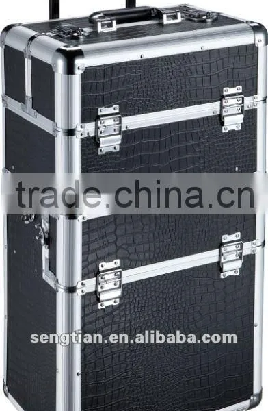 Professional Makeup Trolley Case With Mirror D9009