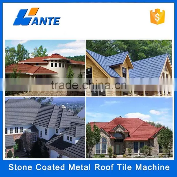 High Quality Aluminum Zinc Plate Colorful Stone Coated Metal Roof Tile Machine, Heat Resistant Roof Material Quality Choice photo-6