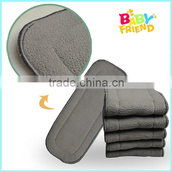 High Quality Absorbent Bamboo Charcoal Microfiber Insert Washable Charcoal Bamboo Nappy Insert 5 Layers Quality Choice photo-3