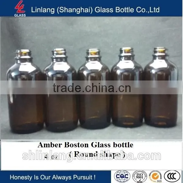 Boston Amber Glass Bottle photo-3