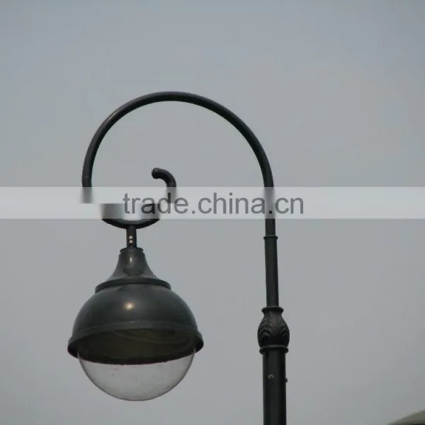 Cast Aluminum Street Lamp Round Lamp Holder With PC Cover
