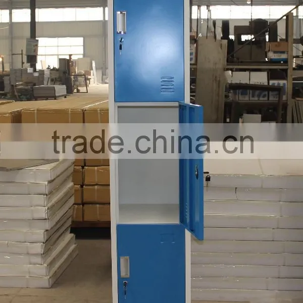 3 Door School Locker/clothes Cabinet Steel Employee Locker photo-2