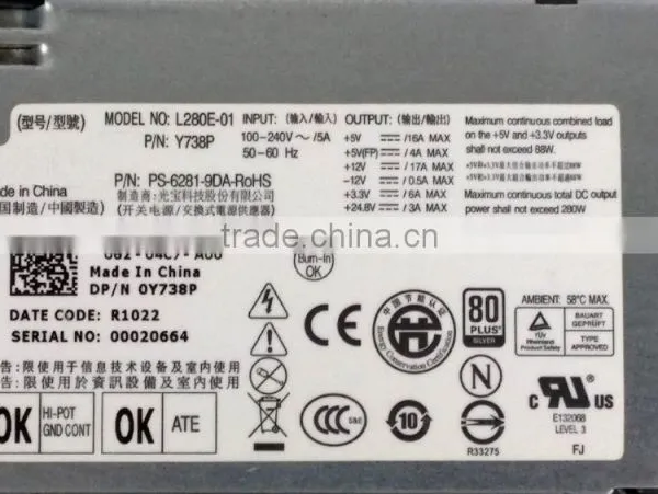 Genuine For Dell Optiplex XE SFF 280 Watt Power Supply PSU 0Y738P photo-6