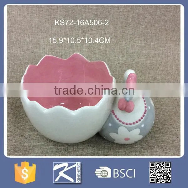 Wholesale Ceramic Decal Rooster Shaped Egg Holders Stand Cups photo-2
