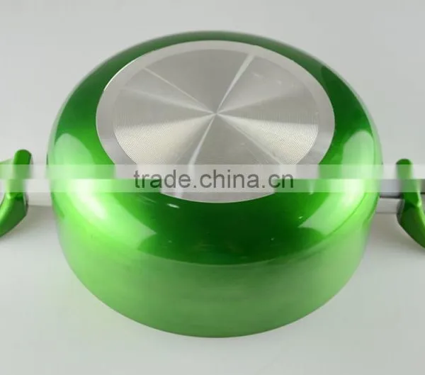 Metallic Painting Green Ceramic Sauce Pot With Lid photo-2