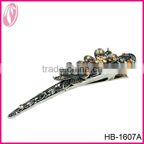 Manufacture Wholesale Diamante Butterfly Beak Hair Clips photo-2