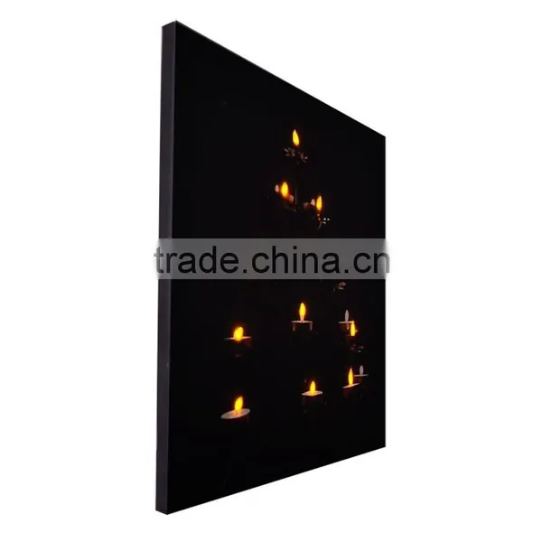 Candle Flame Led Canvas Wall Art Christmas HD-00067-141222-candle001-01 photo-4