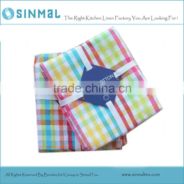 American Brand Plaid Tea Towel Placemats Quality Cotton Kitchen Towels Checked Fashion Kitchen