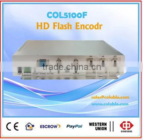 COL5100F Hdmi Iptv Flash Encoder, Mpeg-4 Sdi to ip Encoder, hd H.264 Real Time Encoder CVBS