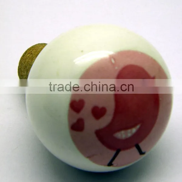 Image Artwork Sticker Ceramic Bottle Stopper With Cork Attachment photo-2