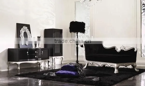 Luxury Royal France Style Antique Type Bedroom Furniture Set Bed Bedside Table Wardrobe Dressing Table Bench Royal Chair Commode photo-5