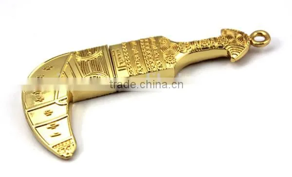Knife Shape Gloden Usb Flash Disk Separate