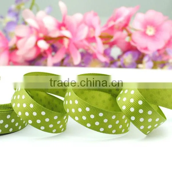 Wholesale Dots Printing Polka Dot Grosgrain Ribbon photo-6