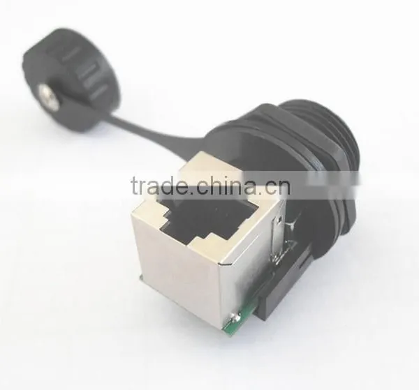 IP67 Waterproof 90 Degree Angled RJ45 Connector With Dust Cap photo-2