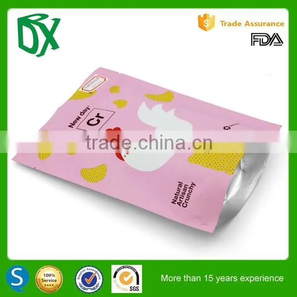 2015 New Product Custom Aluminum Foil Packaging Bags Cartoon Printed Zip Lock Bag for Snack Food Packaging photo-2