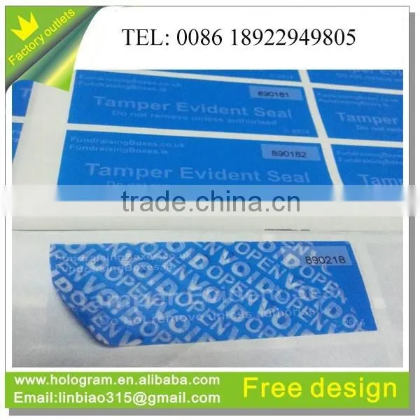 Hologram Sticker Permanent Adhesive With Void photo-2