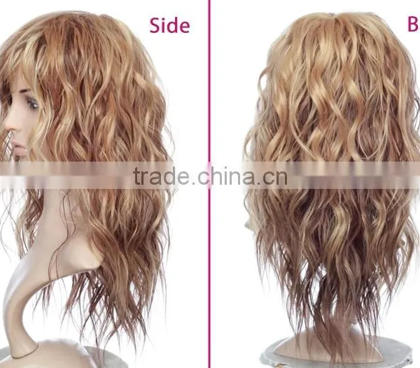 China Wig Supplier Wholesale European Bohemian Wig Kinky Blonde Curly Hair Wig photo-3