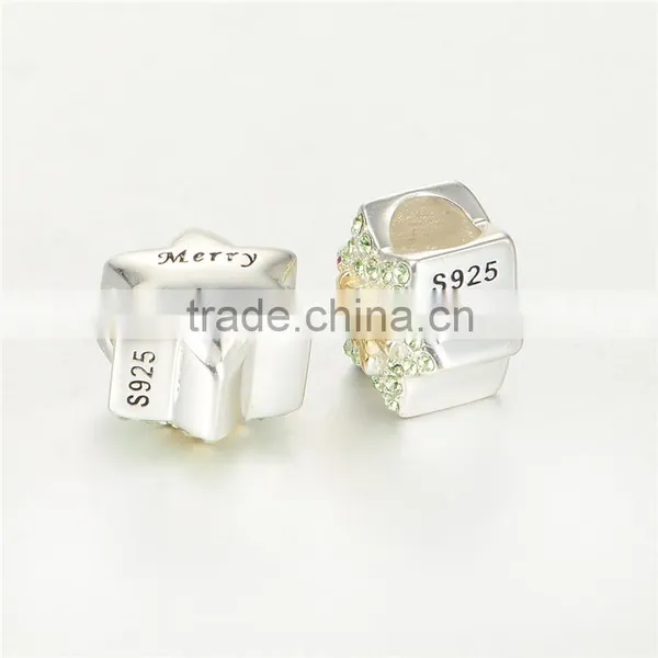 European Beads Gold Christmas Tree Diy Silver Charm For Bracelets photo-3
