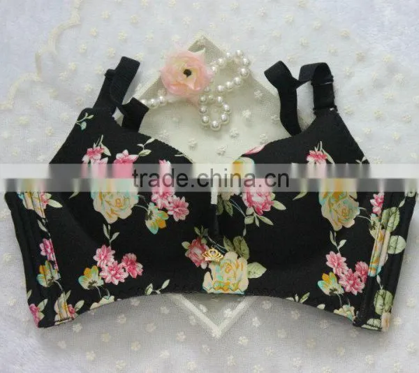 One Piece Seamless Bra With Flower Printing photo-2