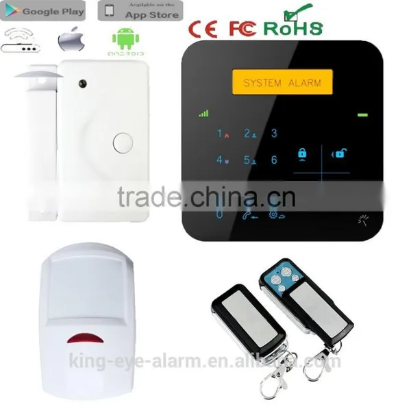 2016 New Design Yellow Touch LCD Arm/disarm Delay CE Approved Wireless Burglar Alarm photo-5