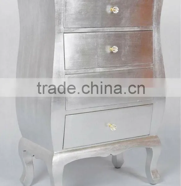 Popular High Glossy Silver Color Wooden Cabinet