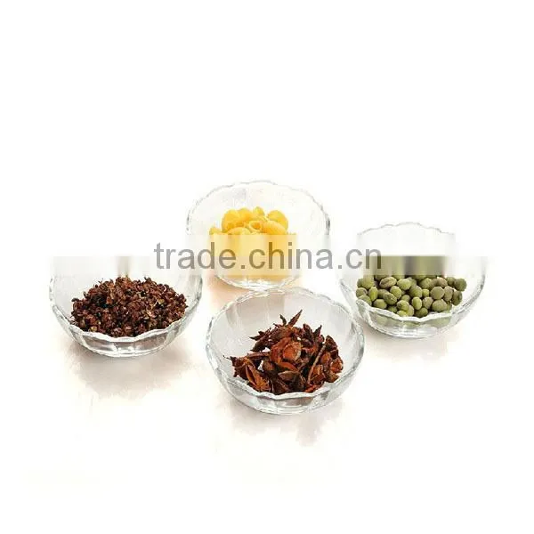 Glass Salad Bowl With Emboss photo-4