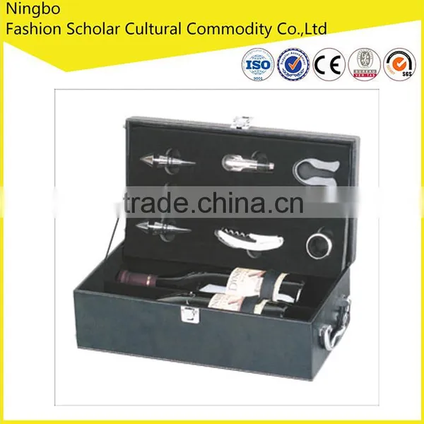 Single Bottle Carrier Wooden Gift Box photo-3