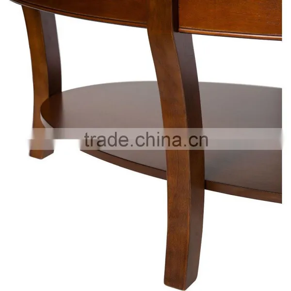 Modern Living Room Furniture Solid Wood Leg Round Table Top Coffee Table photo-6